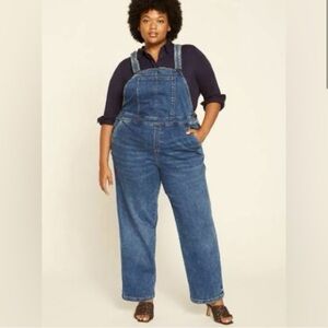 Sonoma Classic Blue Denim Overalls womens size 14W